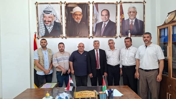 وفد من "UNDP" والتربية والتعليم و"مجموعة غزة" يزور المعاهد الأزهرية بفلسطين لبحث التعاون