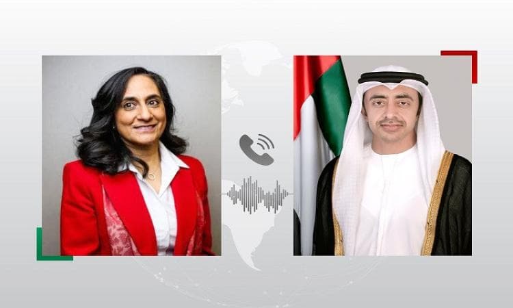 وزيرا خارجيتي الإمارات وكندا يبحثان تطورات الشرق الأوسط على الملاحة الدولية