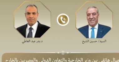 وزير الخارجية يبحث مع نائب رئيس فلسطين تطورات الأوضاع بالأراضى المحتلة